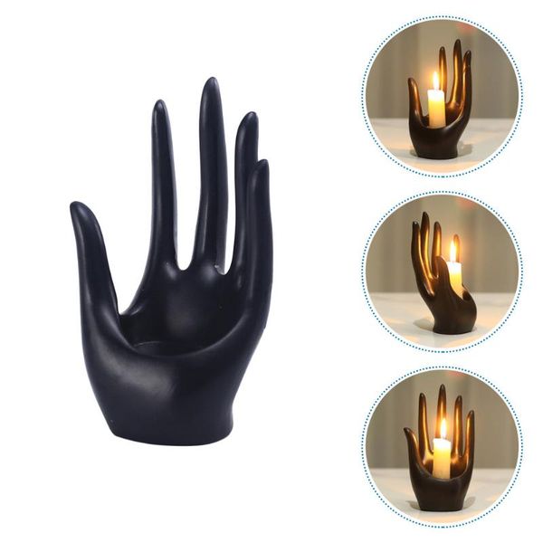 

candle holders 1pc hand shape candlestick resin holder table decoration base