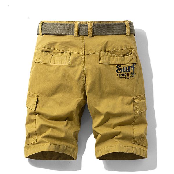 

men's pants high-quality summer casual fashion shorts loose five-point overalls cotton uv2t, Black