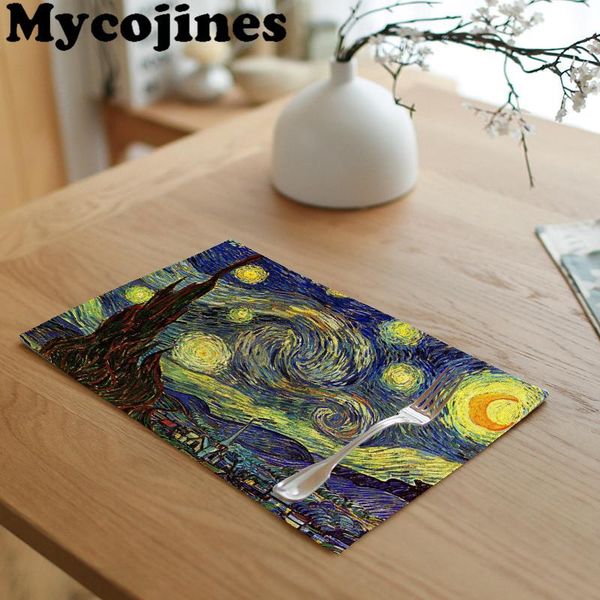 

table cloth starry flash pattern napkin kitchen decoration mat dinner place painting wedding food supplies decor