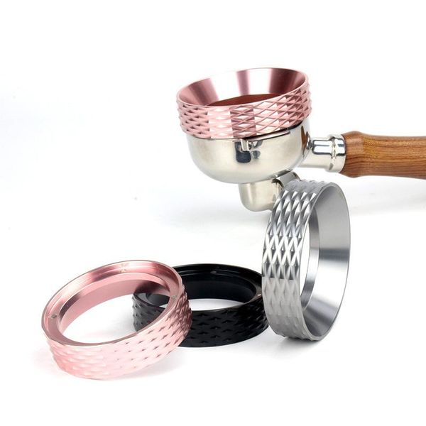 

coffee filters 53/51mm aluminum intelligent dosing ring magnetic brewing bowl powder for espresso barista funnel portafilter accessories