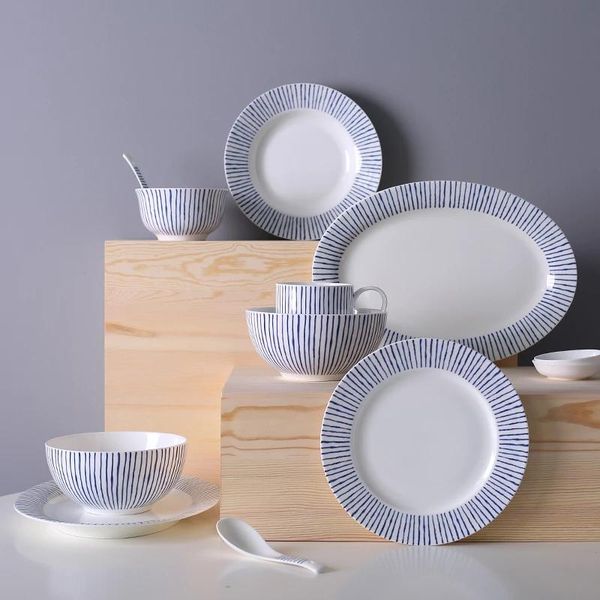 

dishes & plates blue dinner dinnerware sets ceramic porcelain dish on sale