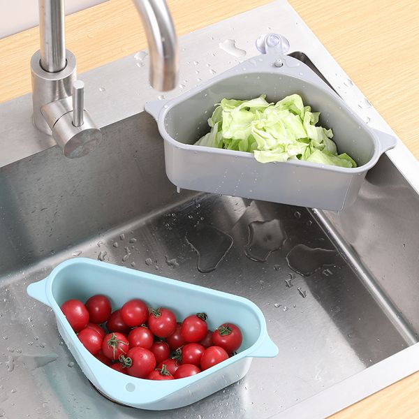 

multifunctional corner wash basin drain rack shelf drain basin drain basket sponge holder kitchen bathroom storage organiser wholesale