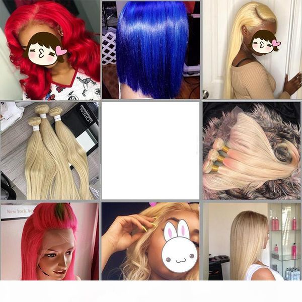 

613 blonde bundles brazilian virgin hair 613 blonde straight human hair weave 3 bundles with lace frontal 13*4 lace frontal ear to ear, Black;brown