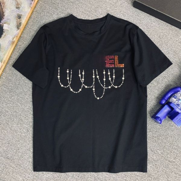 

2021 designer new high-end custom cotton t-shirt fashion all-match men and women with the same style1288, White