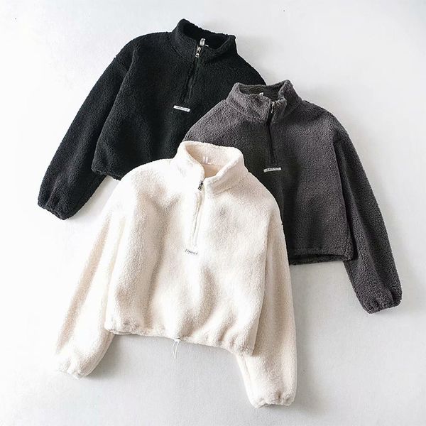 

2021 new autumn winter women's crop casual streetwear sweatshirts cropped hoodie oversized hoodies zgh1, Black