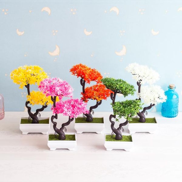 

20x27cm artificial small pine tree potted bonsai home garden decoration flower arrangement accessories mini fake plants bonsai