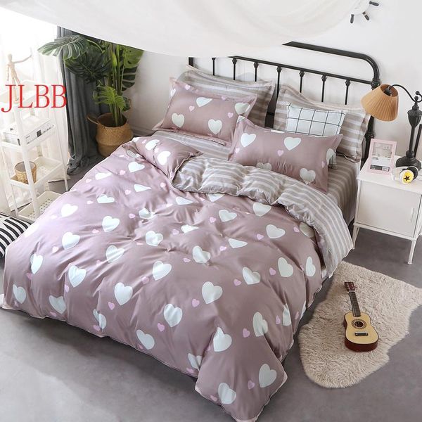 

bedding sets ab side set heart bed linens flat sheet summer style bedclothes home sheet&pillowcase duvet cover