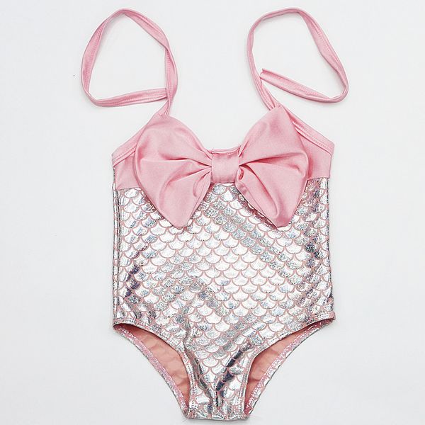 

split mermaid baby one piece children's swimsuit, White;black