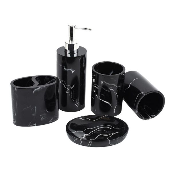 

bath accessory set essential soap dish household toothbrush cup bathroom shower strorage simple modern wedding lotion dispenser gift