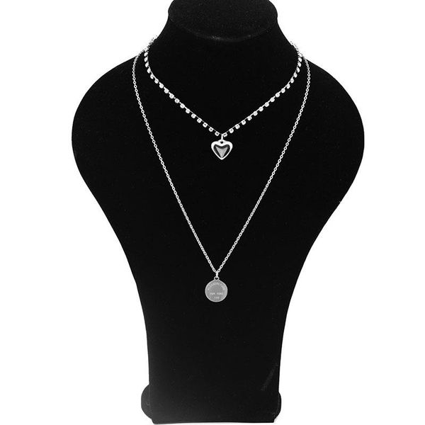 

pendant necklaces wowtiger punk padlock heart letter for women stainless steel men necklace gothic aesthetic accessories gift, Silver