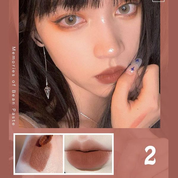 

lip gloss 1 pcs velvety matte lipstick long lasting nonstick cup not fade makeup cosmetics for girl women professional gift
