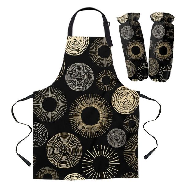 

aprons exquisite apron kit lines circles texture children's baking painting bib men's women's kitchen cooking cleaning sleeve