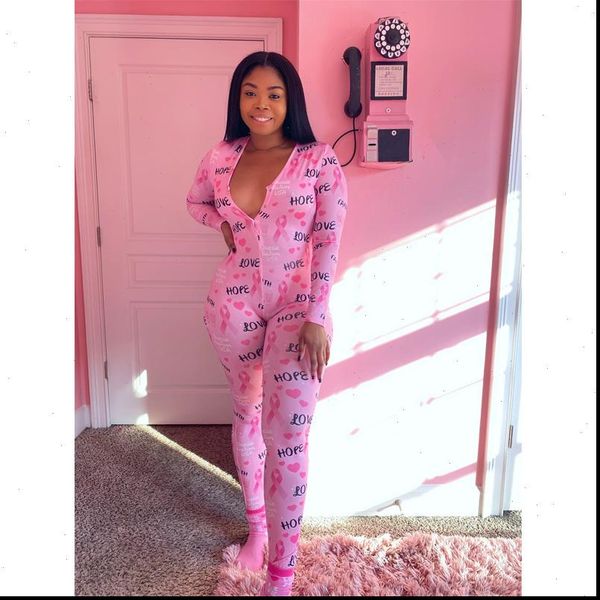

oversized buttocks letter printed women jumpsuits pajamas long sleeve skinny bodycon pants spring casual overalls, Black;white