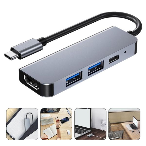 

hubs usb type-c hub video converter 4-in-1 adapter for laptablet phone
