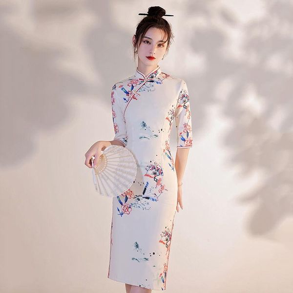 

ethnic clothing elegant slim plus size qipao chinese female young style dress mandarin collar vintage cheongsam vestidos s-2xl, Red