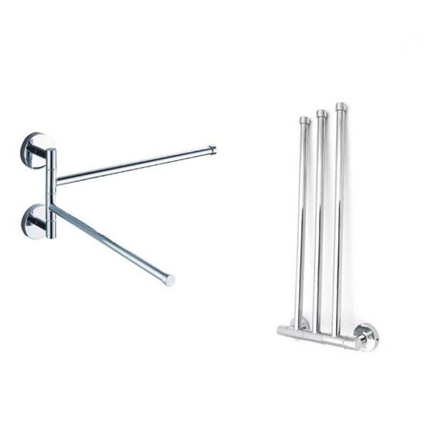 

towel racks 2/3 sticks rack movable rod napkin holder bathroom home supplies stainless steel paper tower hanger