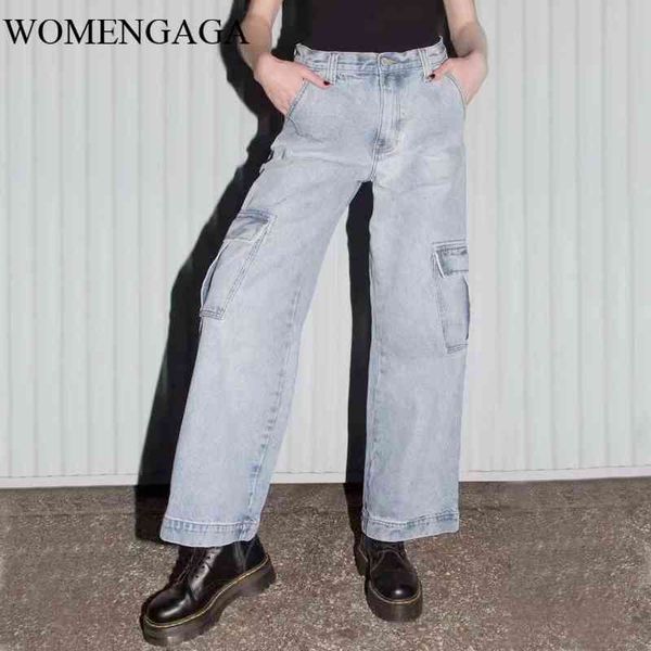 

summer autumn fashion womens girl female denim jeans cargo pants cowboy loose casual vintage b031 210603, Blue