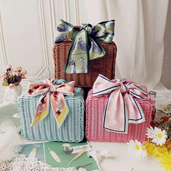 

gift wrap rattan weaving wedding box valentine's day christmas birthday candy
