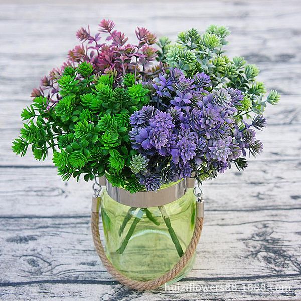 

decorative flowers & wreaths 7 branch artificial plants leaves flores diy artificiail wedding home office decoration fake succulents