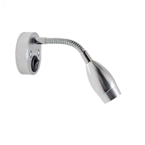 

gooseneck rv reading light 3w 1w bedside wall lamp with switch, designed for reading, boat, yacht, and caravan, motorhome