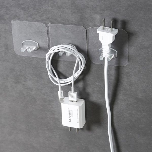 

toothbrush holders 6pcs self adhesive holder multi-functional punching razor hooks plug for home bathroom (transparen