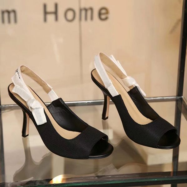 

new summer high heels letter bow knot lady mesh flat stylist shoes women runway pointed toe shoes low heel shoes women party sandals 6.5&9.5, Black