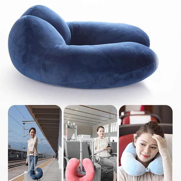 

pillow gxma 360 degree neck support bactrian camel travel pillows for sleep rest soft plush cushion airplane bus use