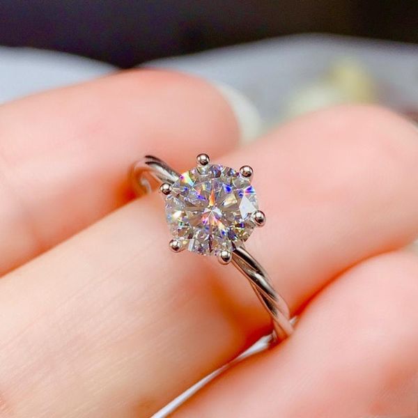 

cluster rings romantic wedding & engagement jewelry unique style promise ring 925 sterling silver luxurious women diamond, Golden;silver