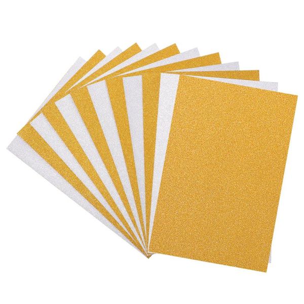 

other arts and crafts ultnice 10pcs glitter cardstock paper sparkly for diy project gift box wrapping scrapbooking (gold & silver)
