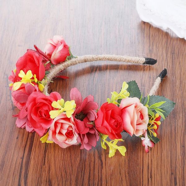 

haimeikang new spring wedding floral crown head band kids party wreath floral garlands ladybug flower crown rose f qylvwe, Silver