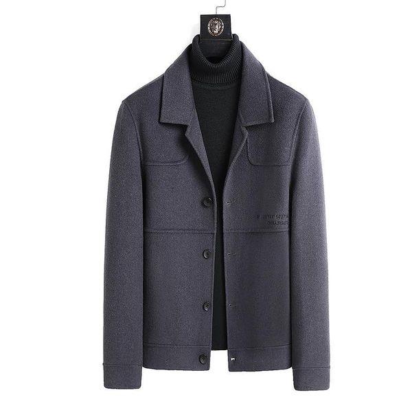 

2021 new men's cashmere men's double faced overcoat, Black