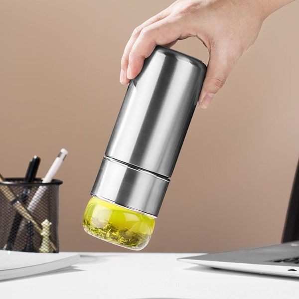 

water bottles tea and separation portable vacuum cup simple stainless steel