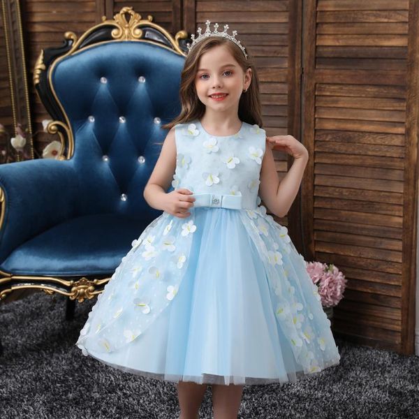 

girl's dresses flower girls for wedding party baby lovely butterfly princess dress children vestidos year clothes, Red;yellow