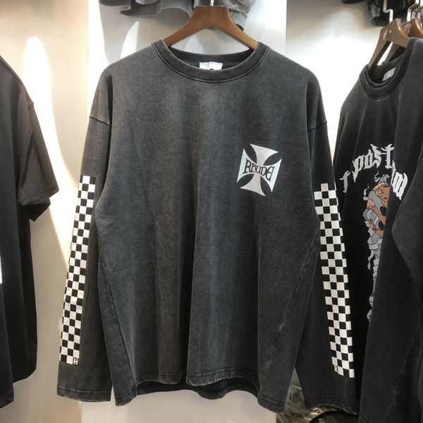 

men's t-shirts vinage rhude classic ladies male shir female prining washed ops oversize 10hj, White;black