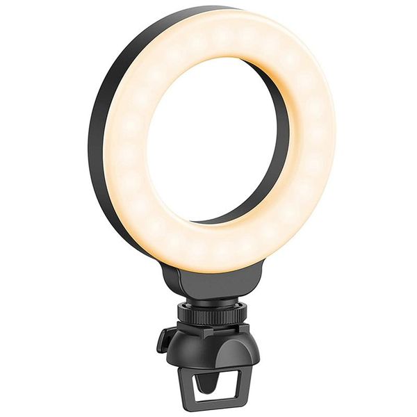 

flash heads ring light for lapcomputer, video conference lighting with clip and tripod, live streaming, recording