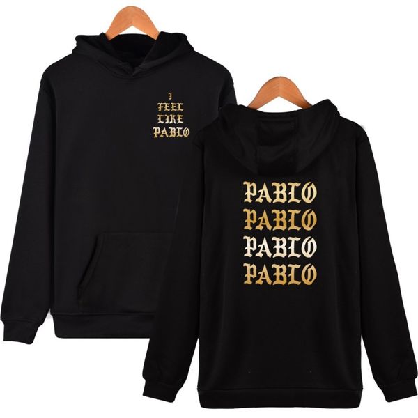 

i feel like pablo hooded pullover, Black