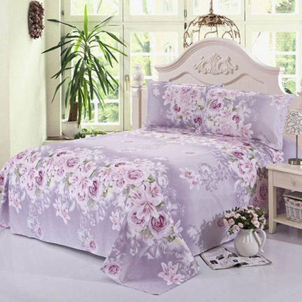 

sheets & sets beauty floral printing flat sheet for single double bed children adults bedroom use xf337-1
