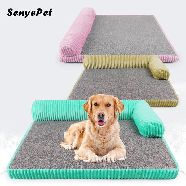 

pet dog bed waterproof detachable pet mat for small medium large dogs with square pillow dog mats comfortable soft sofa