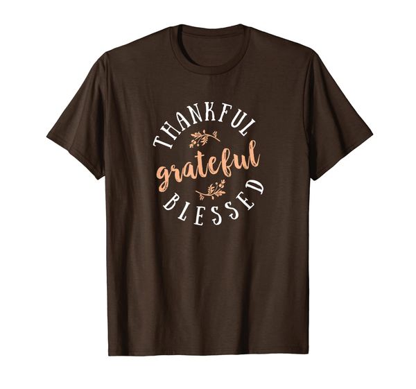 

thankful grateful and blessed t-shirt, White;black
