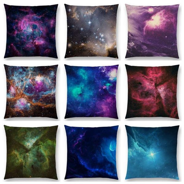

cushion/decorative pillow beautiful night sky stars shining gorgeous nebula dreamy galaxy fantasy universe space cushion decor sofa throw