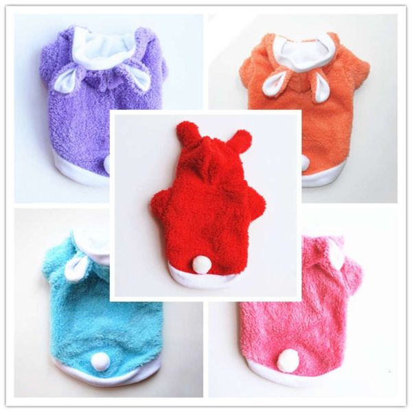 

pet clothing autumn and winter thickened double layer fluffy changing rabbit cloth