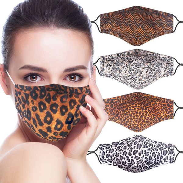 

stripe leopard printing dust-proof cotton mask washable, riding anti haze washable