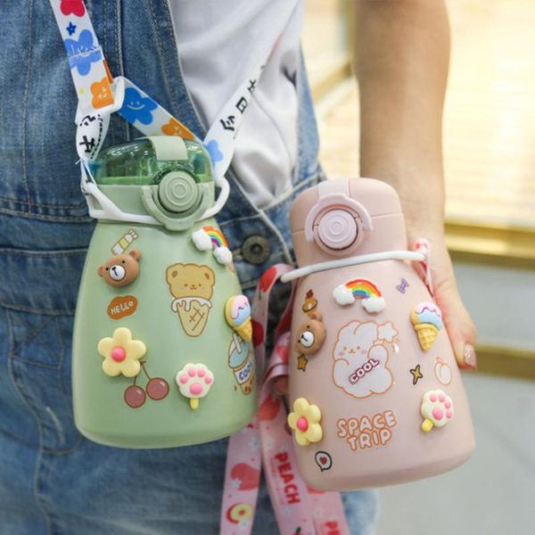 

water bottles lovely children's big belly thermal insulation plastic cup