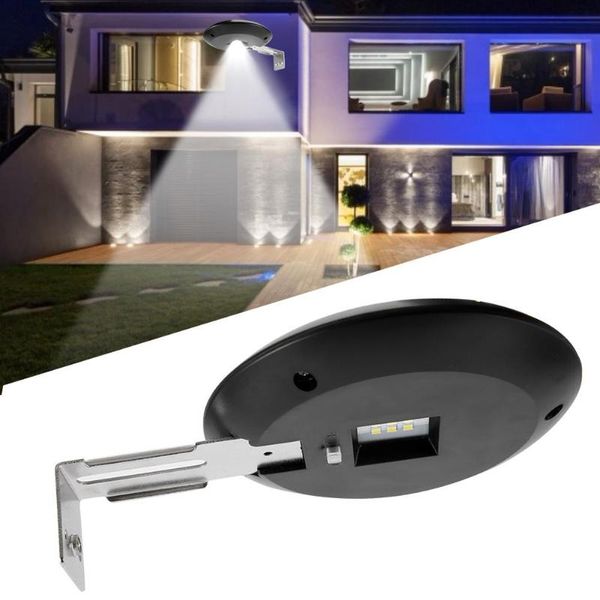 

solar lamps 2pcs 9 led powered wall light ip55 waterproof fence lamp for garden yard outdoor energy saving 800mah