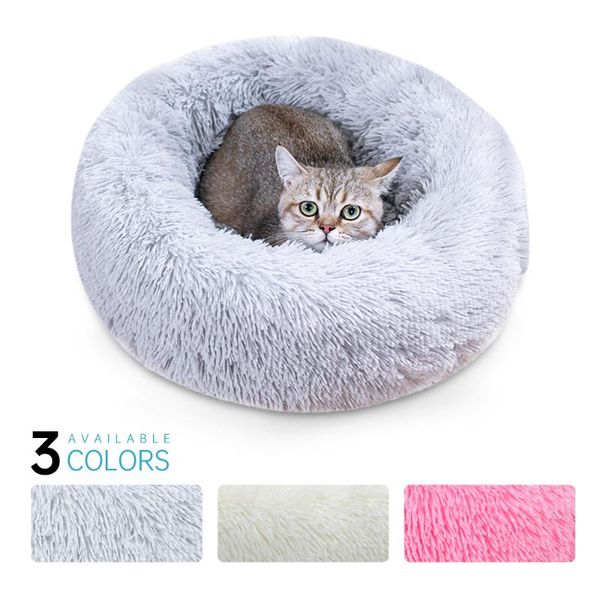 

kennels & pens pet dog bed comfortable donut cuddler round kennel soft washable and cat cushion winter warm sofa sell