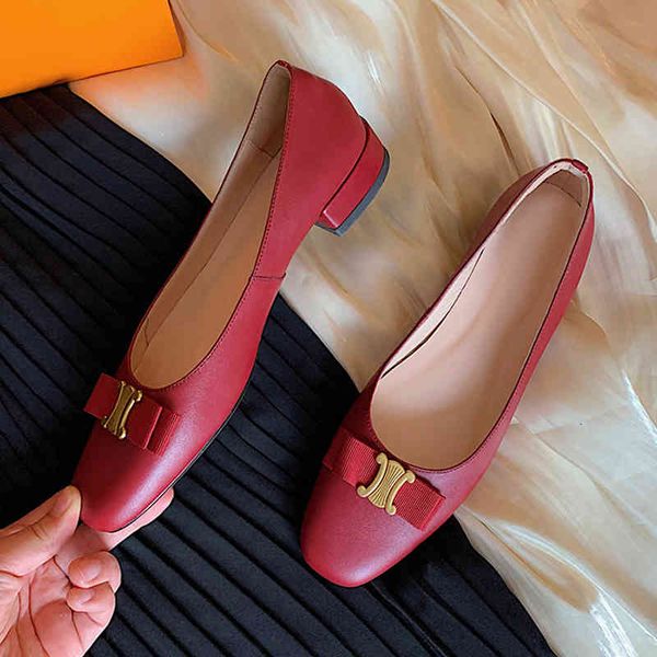 

sandals luxo designer bow will see low-heel pumps finger square foot shallow metal decoration slide in casual shoes black moccasins red 86hg