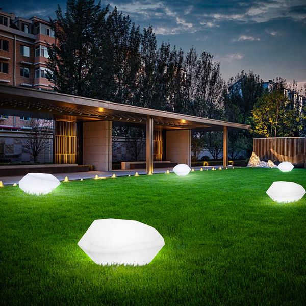 

strings remote control led garden cobblestone stone lights lamps outdoor lawn lamp night dining room decoration christmas lighting