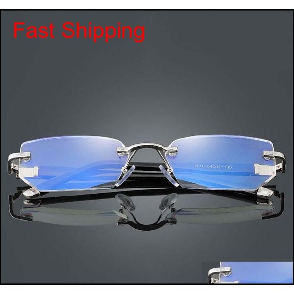 

fashion anti-blue light reading eyeglasses presbyopic spectacles glass lens rimless glasses frame of glasses qylwku bdetoys