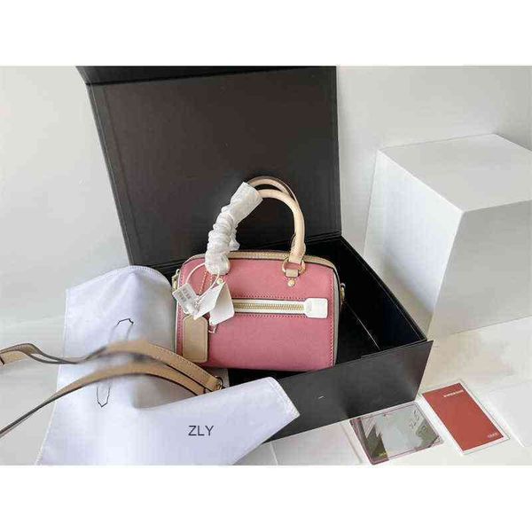 

kou's new old flower boston bag simple girl pink one shoulder portable messenger zly bags
