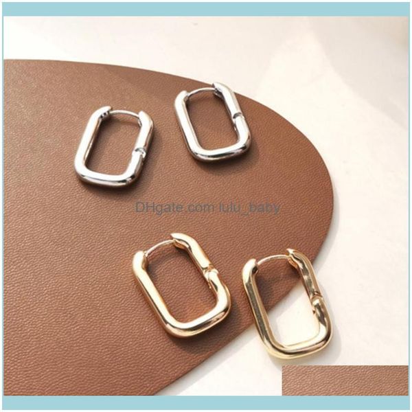 

jewelryselling french gold chic o shaped hoop earrings womens chunky hoops geometrical brass minimalist & hie drop delivery 2021 kbecy, Golden;silver